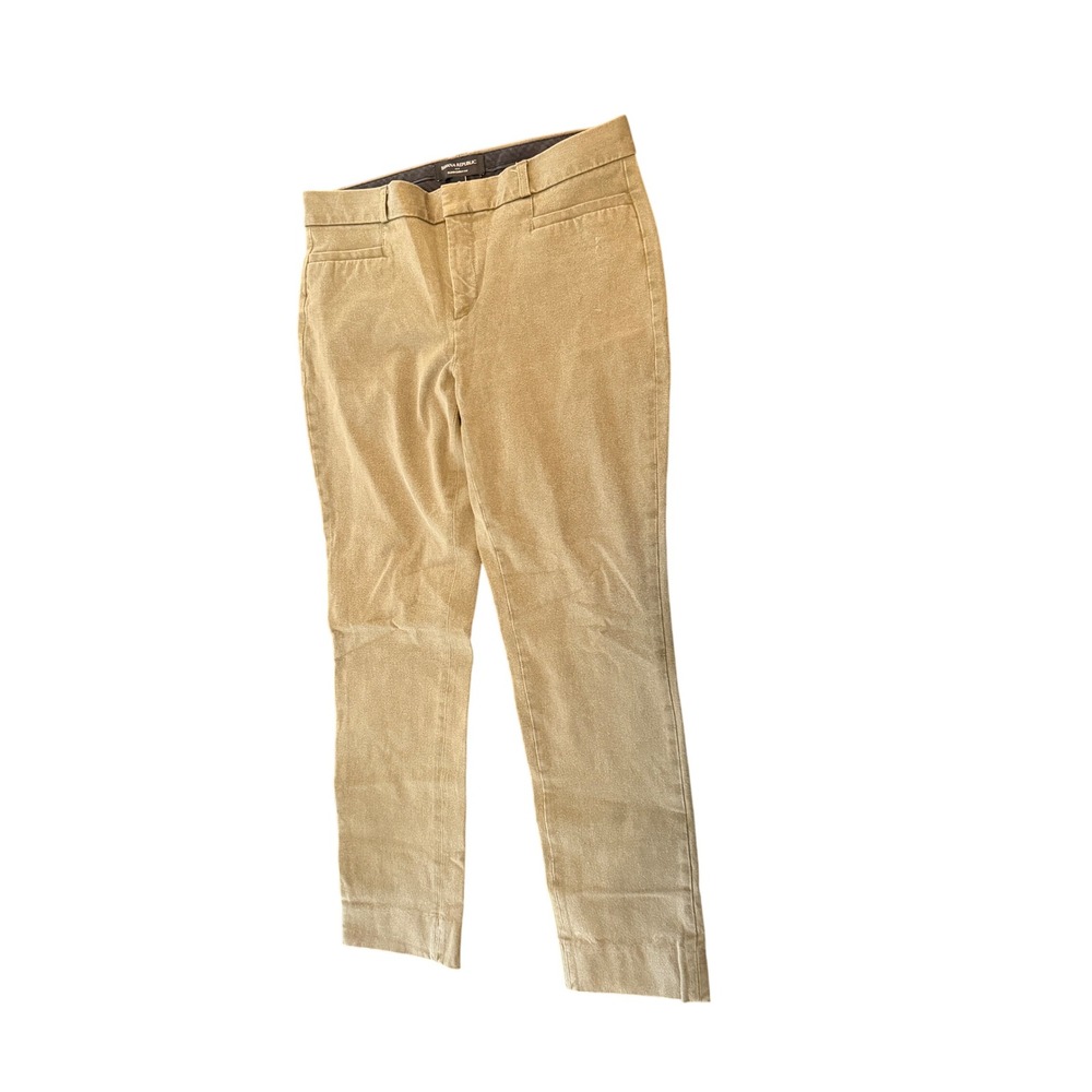 Banana Republic Sloan Curvy Fit Ankle Pants Olive Taupe Size 10 Stretch Trousers